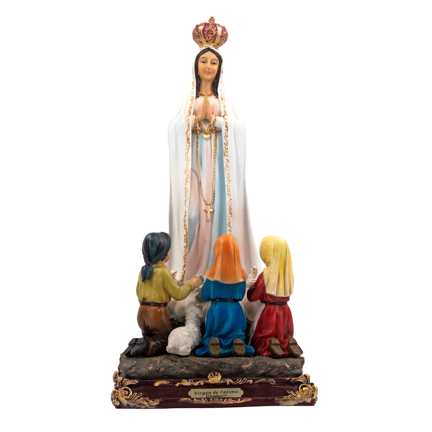 VIRGEN DE FÁTIMA CON PASTORES 16" - 40CM