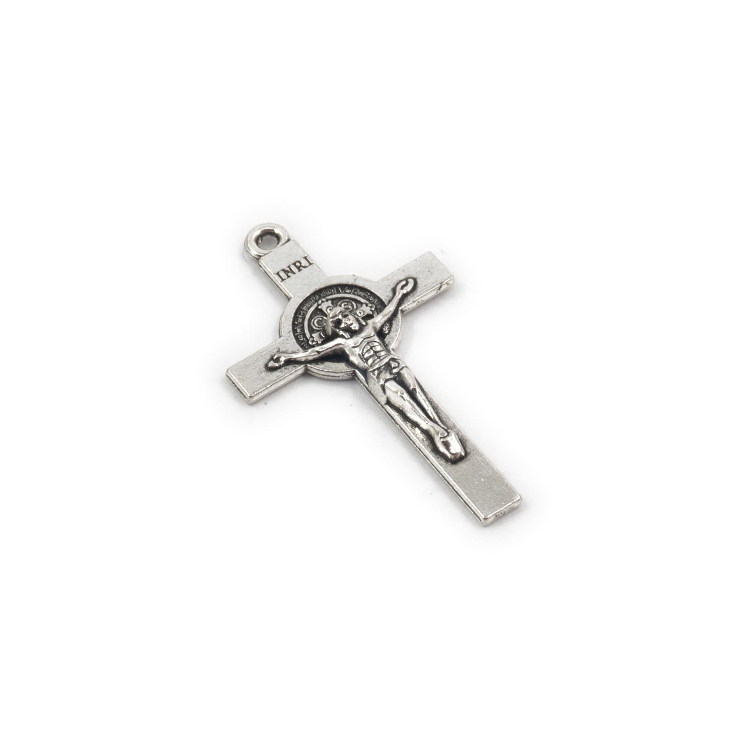 CRUCIFIJO SAN BENITO METAL 37MM