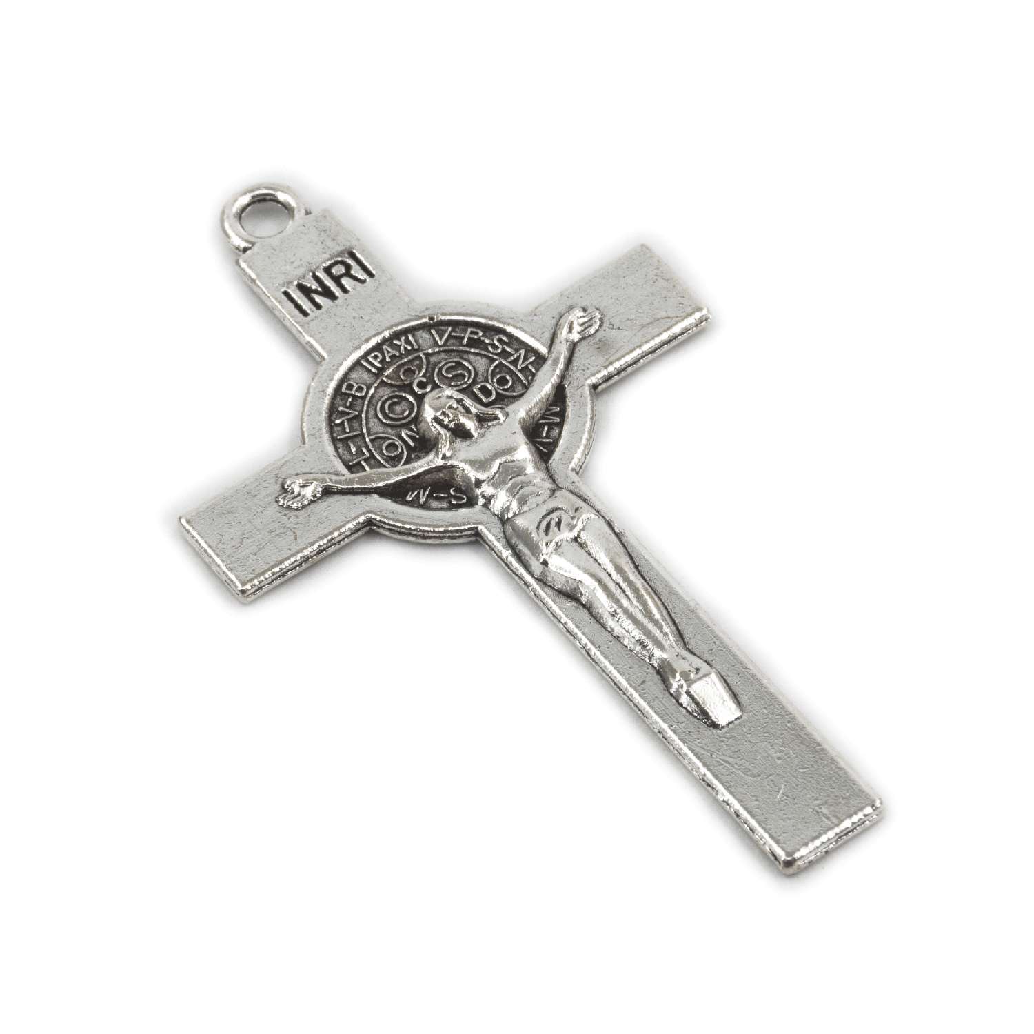 CRUCIFIJO SAN BENITO METAL 54MM