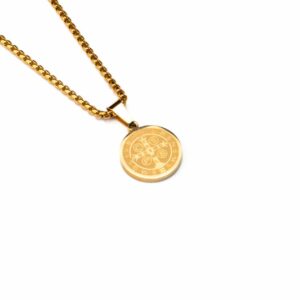 MEDALLA DORADA SAN BENITO CON CADENA